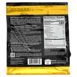 California Gold Nutrition SPORT - Whey Protein Isolate Unflavored 5 lb 898220011674