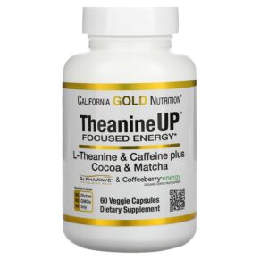 California Gold Nutrition TheanineUP Focused Energy L-Theanine & Caffeine 60 viên 898220012411