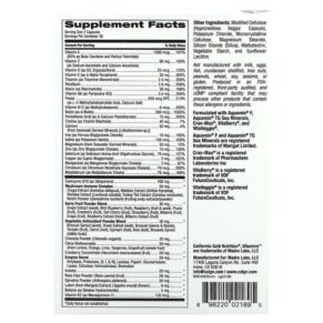 California Gold Nutrition Ultamins Women's Multivitamin with CoQ10 Veggies & Berries 60 Veggie Capsules 898220021895