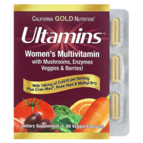 California Gold Nutrition Ultamins Women's Multivitamin + CoQ10 Veggies & Berries 60 viên 898220021895