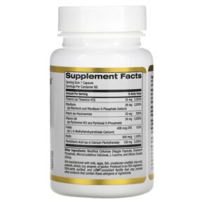 California Gold Nutrition Vitamin B Complex 60 Veggie Capsules 3 California Gold Nutrition Vitamin B Complex 60 Veggie Capsules 898220012961