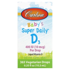 Carlson Baby's Super Daily D3 10 mcg (400 IU) 0.35 fl oz (10.3 ml) 088395012501
