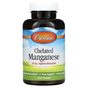 Carlson Chelated Manganese 20 mg 250 viên 088395056321