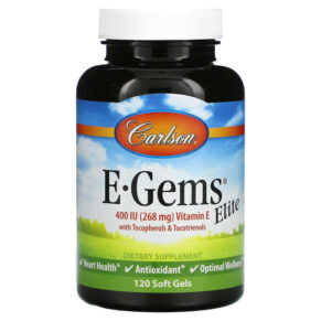 Carlson E-Gems Elite Vitamin E 268 mg (400 IU) 120 viên 088395007712