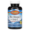 Carlson Elite Omega-3 Plus D & K Natural Lemon Flavor 60 viên 088395175107