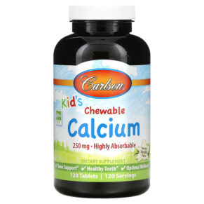 Carlson Kid's Calcium Natural Vanilla 250 mg 120 viên 088395050848