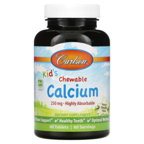 Carlson Kid's Calcium Natural Vanilla 250 mg 60 viên 088395050831