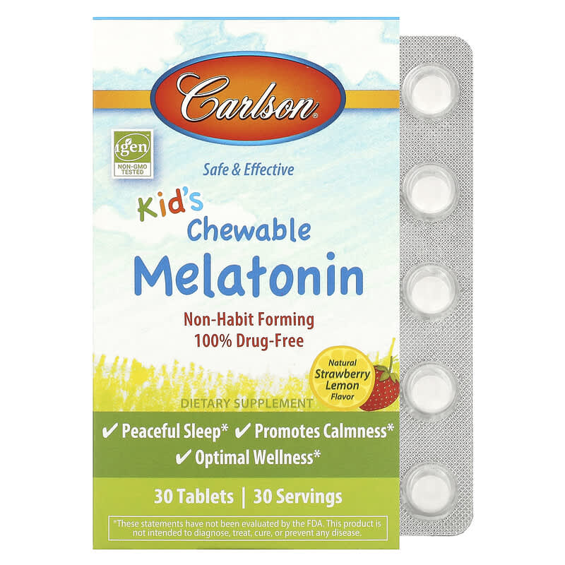 Carlson Kid's Melatonin Strawberry Lemon 30 viên 088395874307