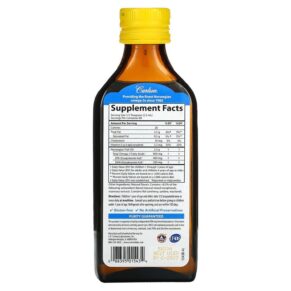 Carlson Kid's Norwegian The Very Finest Fish Oil Natural Lemon 800 mg 6.7 fl oz (200 ml) 088395015434