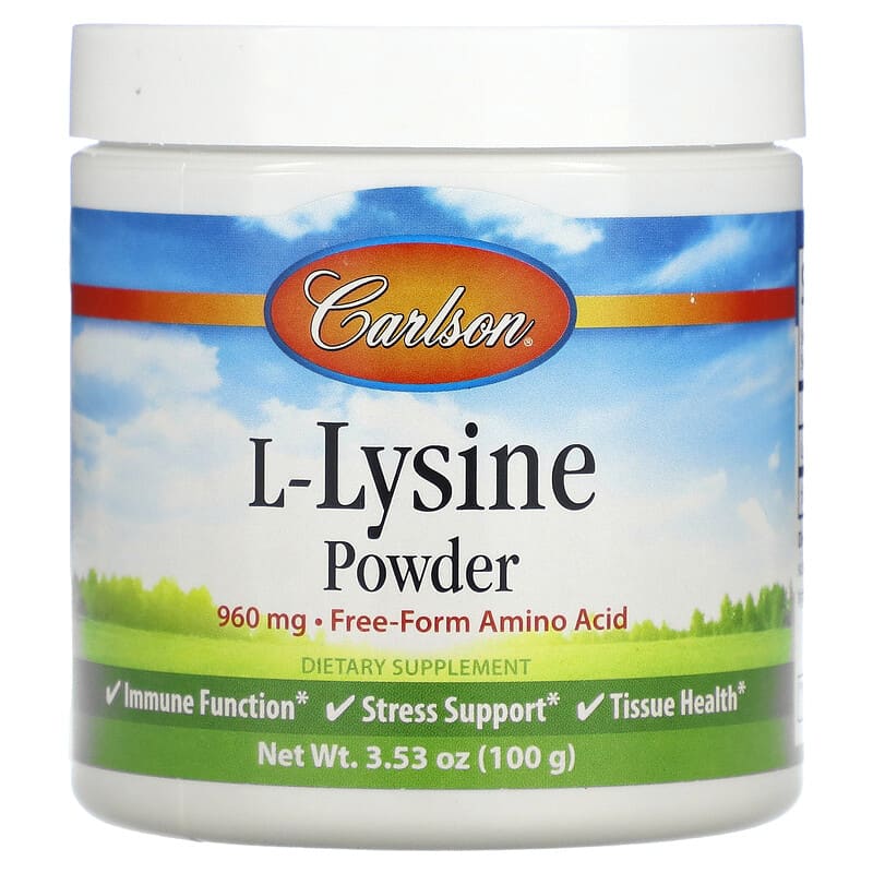 Carlson L-Lysine Powder 960 mg 3.53 oz (100 g) 1 Carlson L-Lysine Powder 960 mg 3.53 oz (100 g) 088395068850