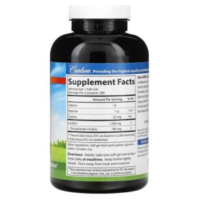 Carlson Lecithin 1.200 mg 280 Soft Gels 088395862304
