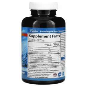 Carlson Mother's DHA 500 mg 120 Soft Gels 088395015618