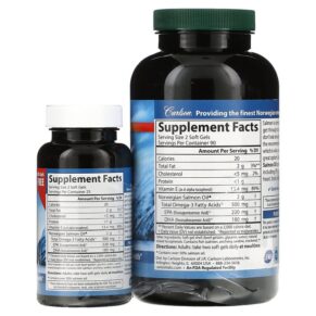 Carlson Norwegian Salmon Oil 250 mg 180 + 50 Soft Gels 088395015045