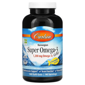 Carlson Norwegian Super Omega-3 Gems 600 mg 180 viên 088395153204