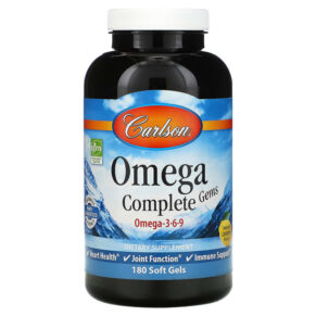 Carlson Omega Complete Gems Natural Lemon 180 viên 088395017339