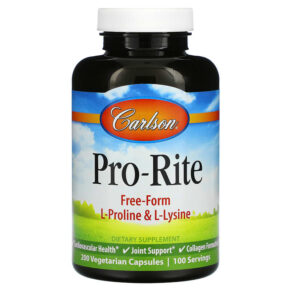 Carlson Pro-Rite Free-Form L-Proline & L-Lysine 200 viên 088395687303