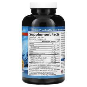 Carlson The Very Finest Fish Oil Natural Orange 350 mg 240 Soft Gels 088395016424