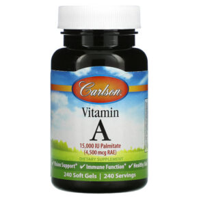 Carlson Vitamin A 4.500 mcg RAE (15.000 IU) 240 viên 088395011023