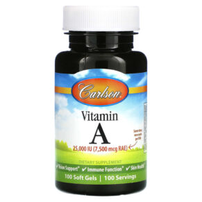 Carlson Vitamin A 7.500 mcg RAE (25.000 IU) 100 viên 088395011313