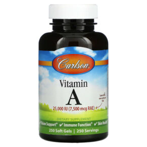Carlson Vitamin A 7.500 mcg RAE (25.000 IU) 250 viên 088395011320