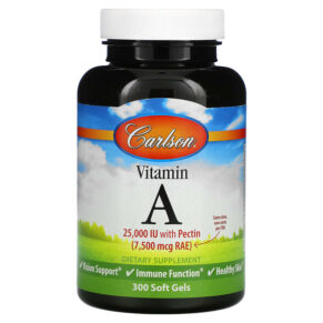 Carlson Vitamin A 7.500 mcg RAE (25.000 IU) 300 viên 088395011634