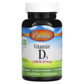 Carlson Vitamin D3 50 mcg (2.000 IU) 120 viên 088395014611