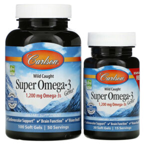 Carlson Wild Caught Super Omega-3 Gems 600 mg 100 + 30 viên 088395015243