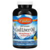 Carlson Wild Norwegian Cod Liver Oil Gems Natural Lemon 230 mg 300 viên 088395013836