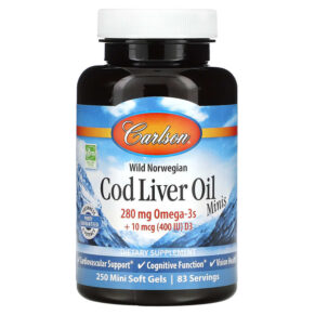 Carlson Wild Norwegian Cod Liver Oil Minis 250 viên 088395013126