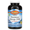 Carlson Wild Norwegian Maximum Omega 2000 Natural Lemon 1.000 mg 180 viên 088395172205
