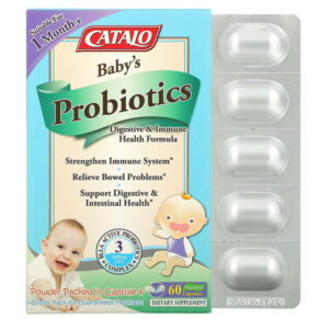 Catalo Naturals Baby's Probiotics Digestive & Immune Health Formula 1 Month+ 3 Billion CFU 60 viên 810399025993