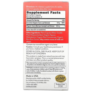 Catalo Naturals Women's Iron 60 Vegetarian Capsules 810399027584