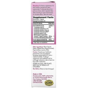 Catalo Naturals Women's Vaginal Flora Balance Formula 30 Vegetarian Capsules 810399027607