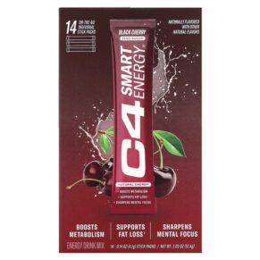 Cellucor C4 Smart Energy Black Cherry 14 Stick Packs 0.14 oz (4.1 g) 842595127737