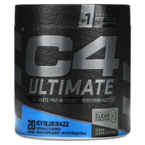 Cellucor C4 Ultimate Pre-Workout Performance Icy Blue Razz 11.29 oz (320 g) 842595112269