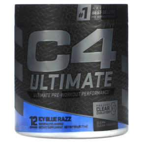 Cellucor C4 Ultimate Pre-Workout Performance Icy Blue Razz 6.77 oz (192 g) 842595119251