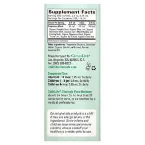 Childlife Clinicals Para-Defense Healthy Intestinal Microbiome 2 fl oz (59 ml) 850005307129