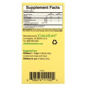 ChildLife Essentials ChildBiotics Probiotics with Colostrum Natural Berry 92 Tablets 608274111004