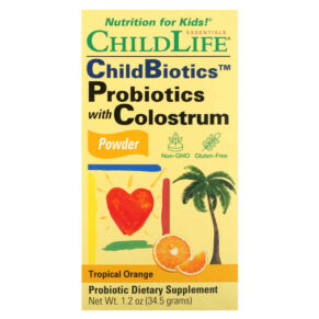 ChildLife Essentials ChildBiotics Probiotics + Colostrum Powder Tropical Orange 1.2 oz (34.5 g) 608274106000