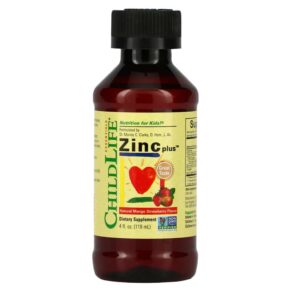 ChildLife Essentials Essentials Zinc Plus Natural Mango Strawberry 4 fl oz (118 ml) 608274103504