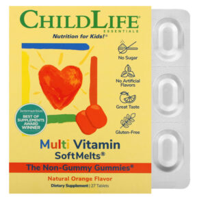ChildLife Essentials Multi Vitamin SoftMelts Natural Orange 27 viên 608274108509