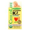 ChildLife Essentials Organic Vitamin K2 Drops Natural Berry 5 mcg 0.25 fl oz (7.5 ml) 608274145009