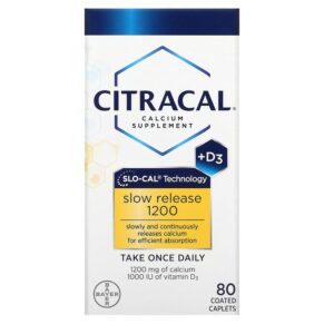 Citracal Calcium Supplement Slow Release 1200 + D3 80 viên 016500540991