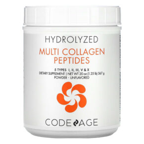 Codeage Hydrolyzed Multi Collagen Peptides 5 Types I II III V X Powder Unflavored 20 oz (567 g) 853919008021
