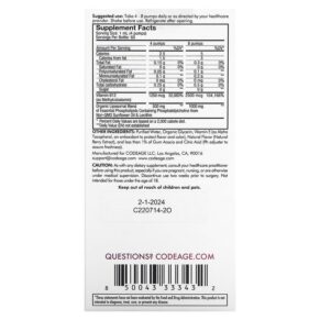 Codeage Liposomal Vitamin B12 Mixed Berry 2 fl oz (59.2 ml) 850043333432