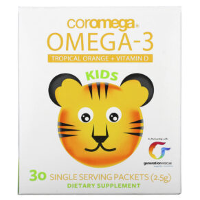 Coromega Kids Omega-3 Tropical Orange + Vitamin D 30 Single Serving gói (2.5 g) 689269452425