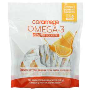 Coromega Omega-3 Orange Squeeze 120 gói (2.5 g) 689269451091
