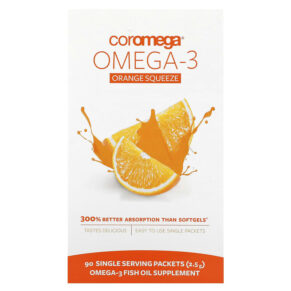 Coromega Omega-3 Orange Squeeze 90 gói 2.5 g 689269001067