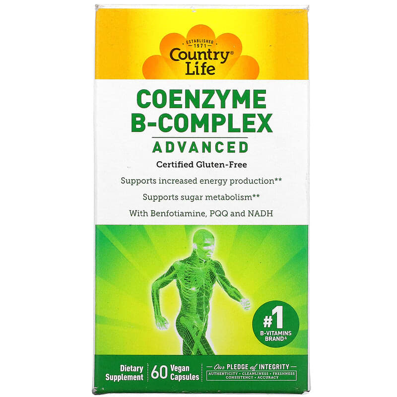 Country Life Coenzyme B-Complex Advanced 60 Vegan Capsules 1 Country Life Coenzyme B-Complex Advanced 60 viên 015794064022