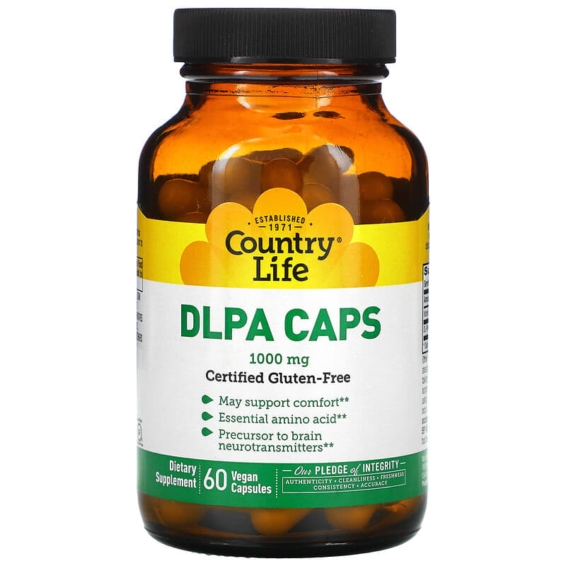 Country Life DLPA Caps 1.000 mg 60 Vegan Capsules 1 Country Life DLPA 1.000 mg 60 viên 015794013686